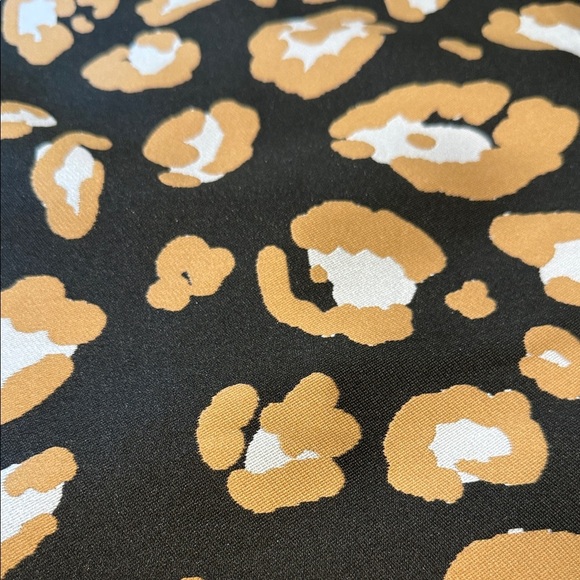 Ann Mashburn Thick Leopard Print Sleeveless Shift Dress L Silk blend lined - Picture 3 of 11